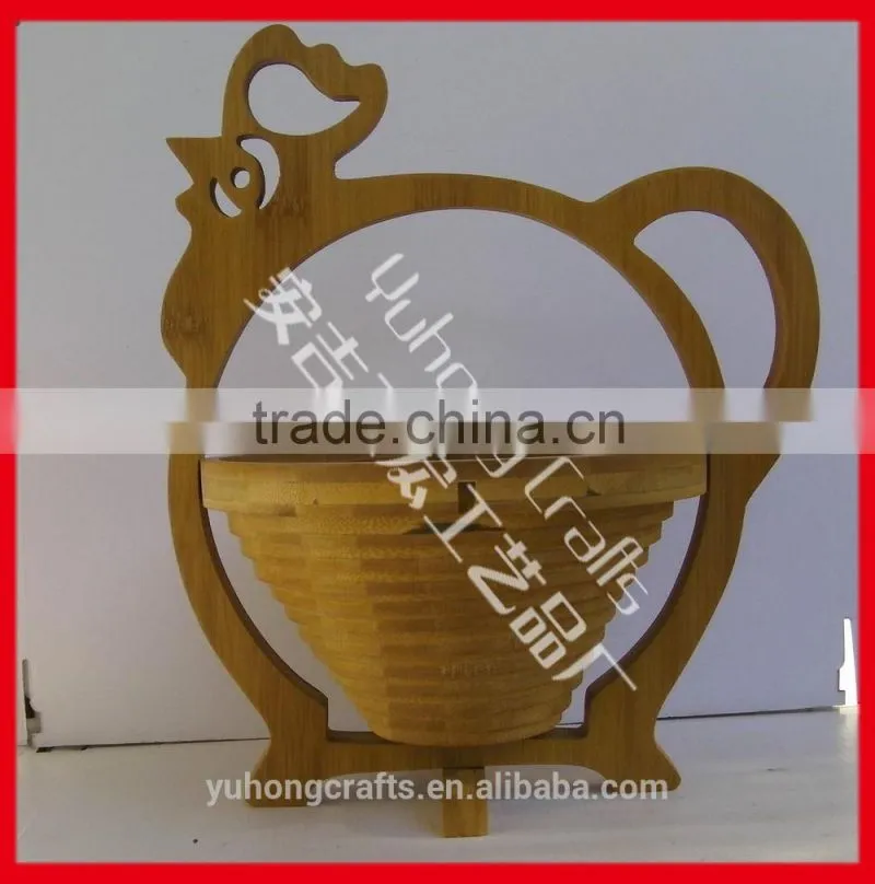 animal design bamboo foldable basket