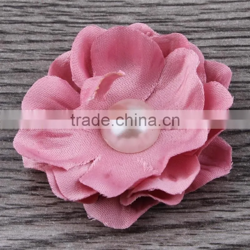 small fabric flower clip for kids hair accessories