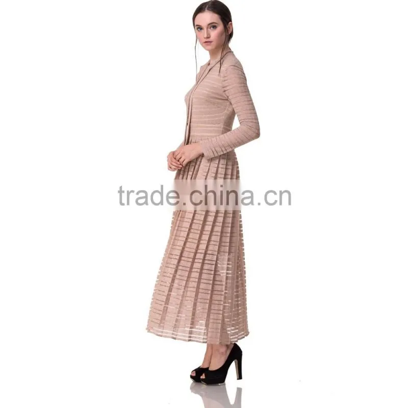 Guangzhou Domin fashion factory 2017 beautiful long sleeve dress