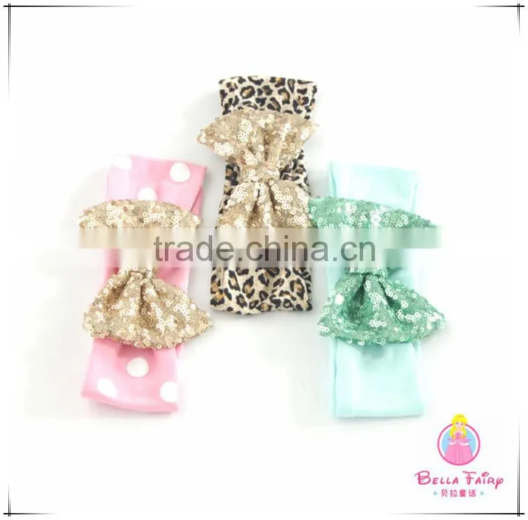 Fancy baby headbands Baby girl flower printed cotton headband