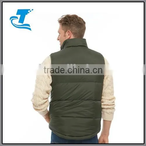 Winter New Design Men Nylon Quilted Down Vest