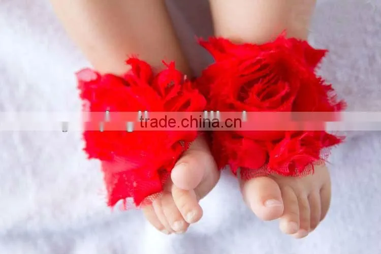 Gorgeous Baby girls barefoot sandals cute flower shoes soft infant shoes