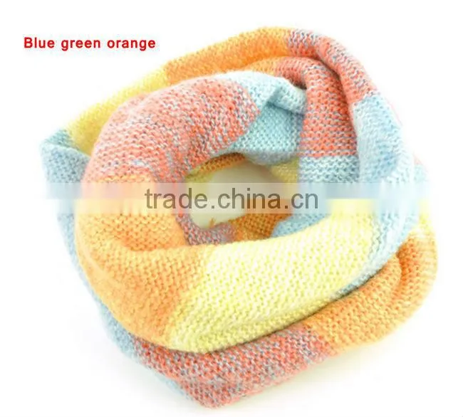 moq.1pc high quality 5 color choice fashion stitching neckwear lovely magic muffler scarves