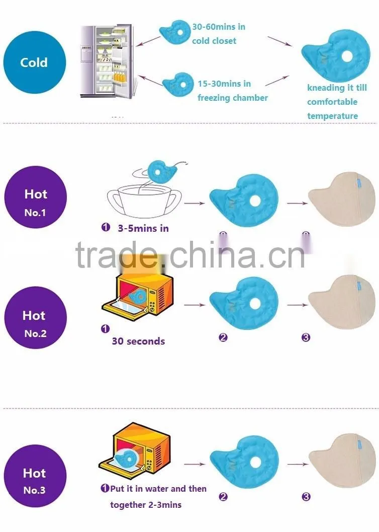 cold&hot breast pad cold&hot pack set Gel Breast Soothing Pads healthy and safe
