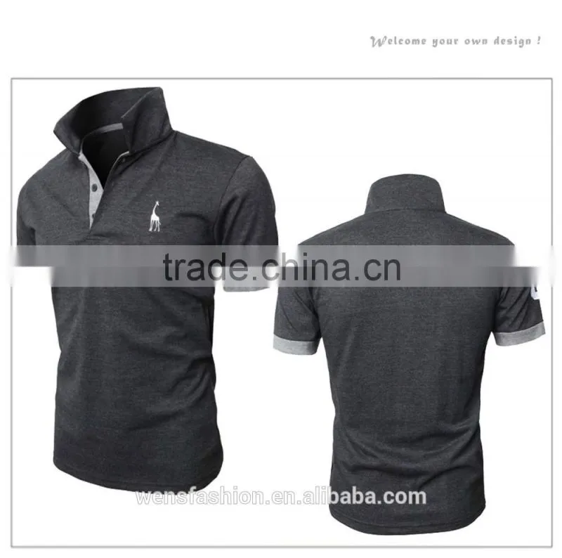 2016 Mens 100% Cotton short sleeve high quality polo shirts wholesale