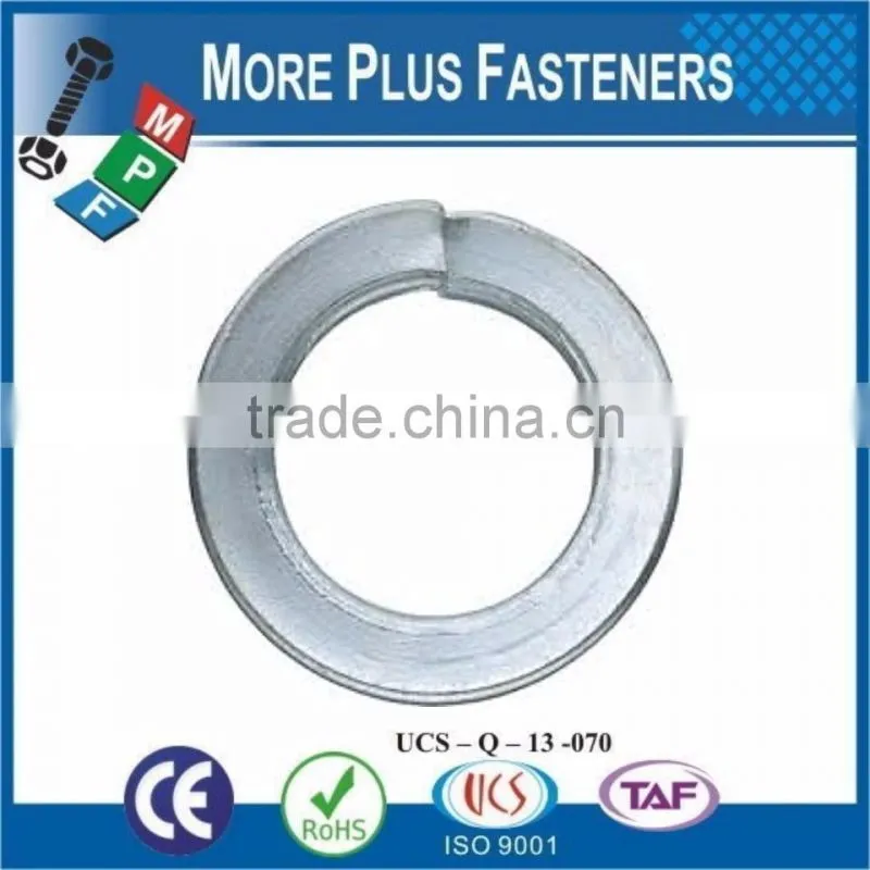 Made in Taiwan DIN 127 Galvanized Carbon Steel Stainless Steel Split Lock Washer