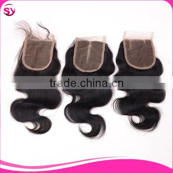 Virgin Hair Bundles with Lace Closure, 4x4 Three Part Cheap Huaman Hair Swiss Full Lace Closure with Baby Hair