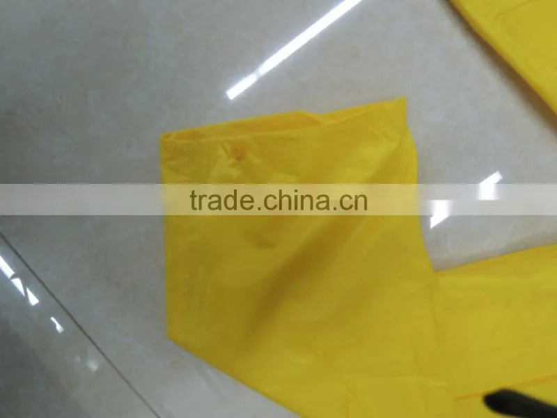 Yellow men poncho raincoat with pants