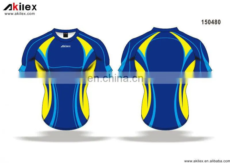 Top selling custom rugby jersey with sublimation