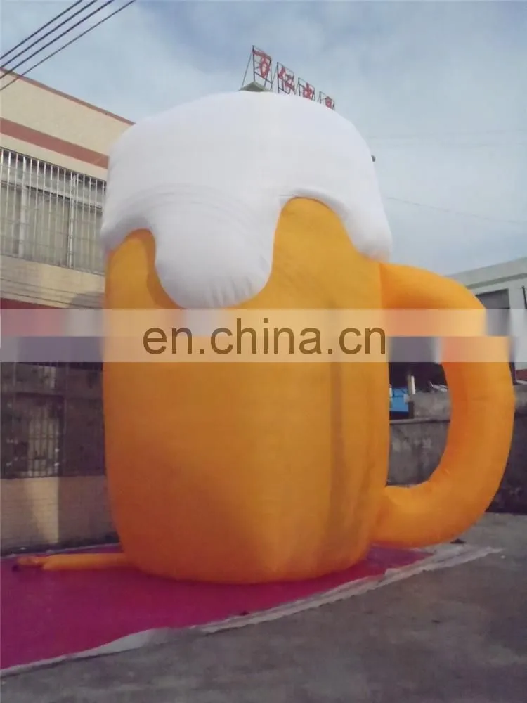 2017 Advertising Giant inflatable promotional beer cup, giant inflatable beer mug for promotion