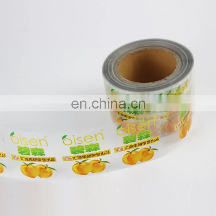 Custom reusable removable sticker vinyl roll with full color printing for juice packaging