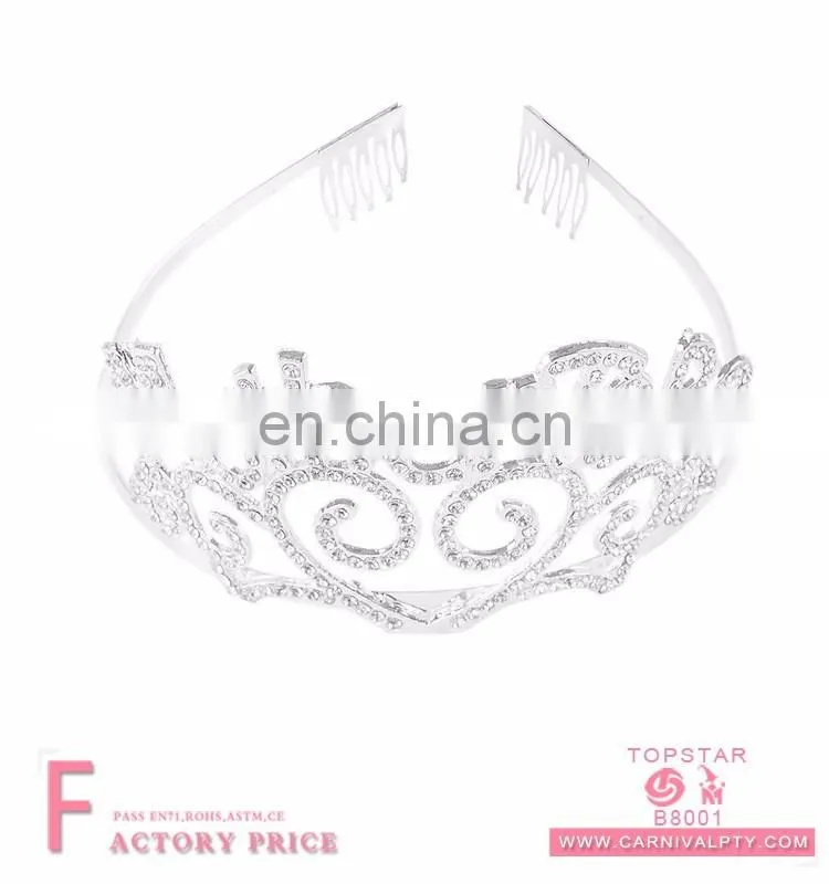 New coming high quality bride wedding princess mental crown decor tiaras girls