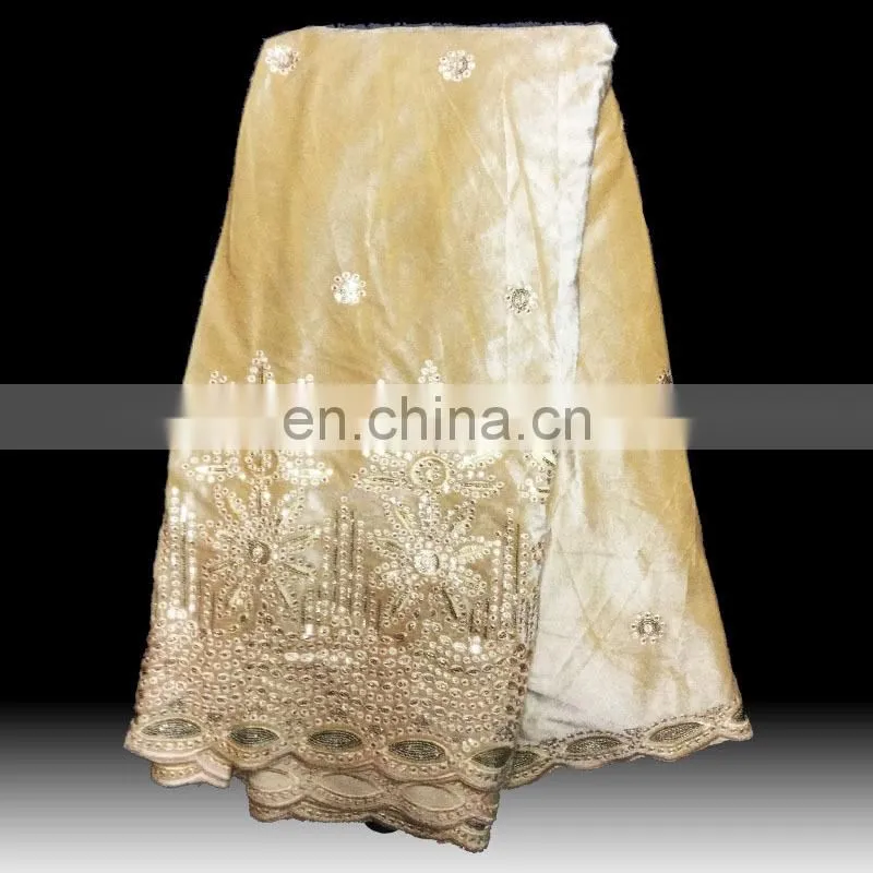 High quality fashion Embroidered lace swiss Pattern African velvet lace fabric .VL41200510