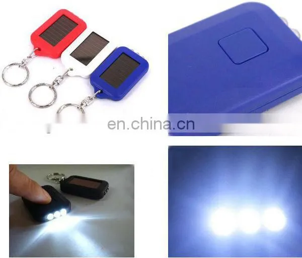 Promotional Led Light Solar Key chains Lovely led key chains can be print logo for promotion