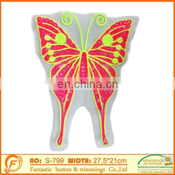 butterfly shape chrochet collar for sew on women dressing clothings