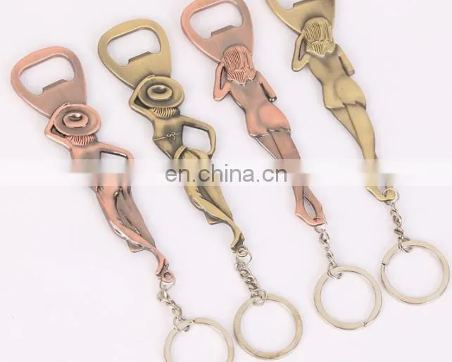 Hot Sale Meytal Antique Style Sexy Russian Lady Wine keychain Bottle Opener