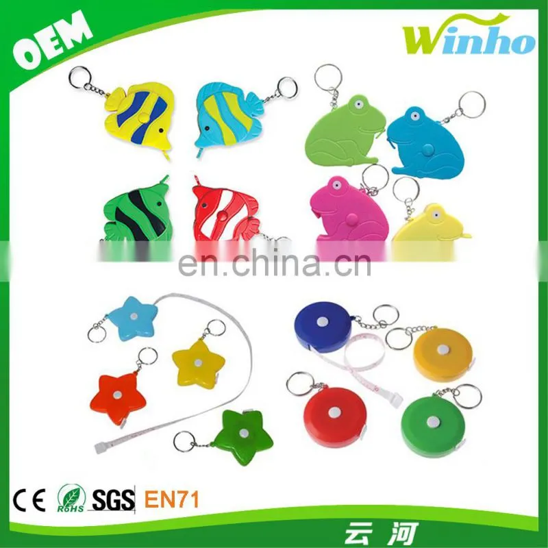 Winho bright color retractable measuring tape keychain