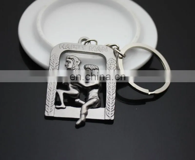 Sexy Funny Moveable Metal Toys Keychain