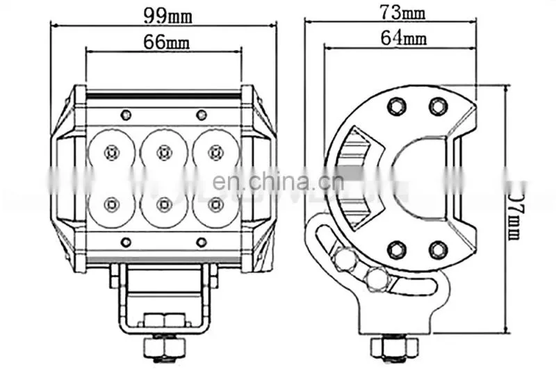4 inch Truck Motorcycle Boat Tractor 18W LED Work Light Bar Flood Spot Light
