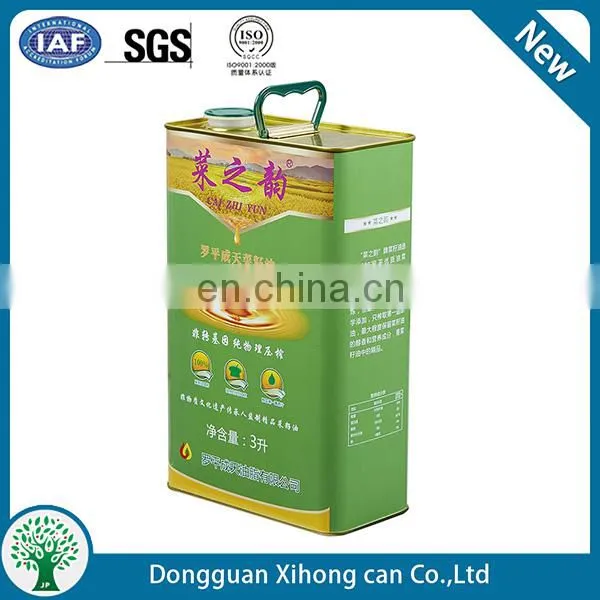 Olive oil tin container customize metal can container rectangular petrol gas cans