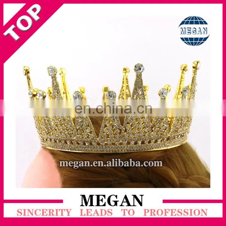 Hair accessories ladies rhinestone princess crown bridal crystal tiara crown