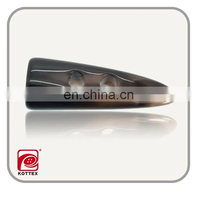 2-hole resin/poly imitation horn toggle buttons for coat,coat toggle button