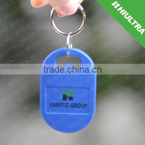 top sell low cost 125khz TK4100 key tag or 13.56mhz 14443A ,15693 proximity rfid access control keyfob,key chain,