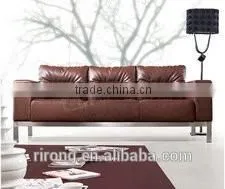 8039 high seat brown PU leisure sofa