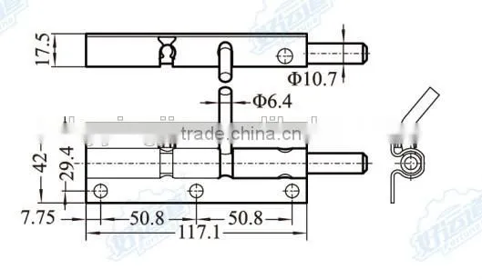 02420 Truck spring door latch