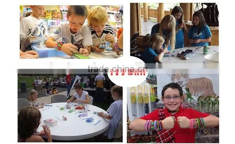 Popular colorful rainbow bands rubber kids kit bands 200/300/600pcs factory OEM cheap price