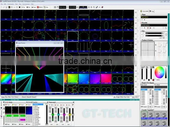 Pangolin Quickshow 2.5 FB3 Laser Show Software DMX512 Light Controller
