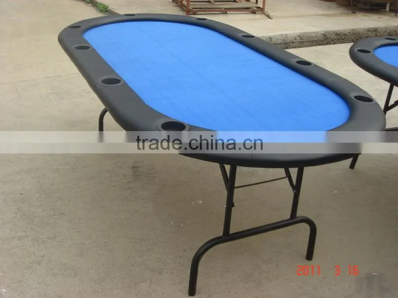 Deluxe poker table with iron leg/7ft Texas poker table dimension