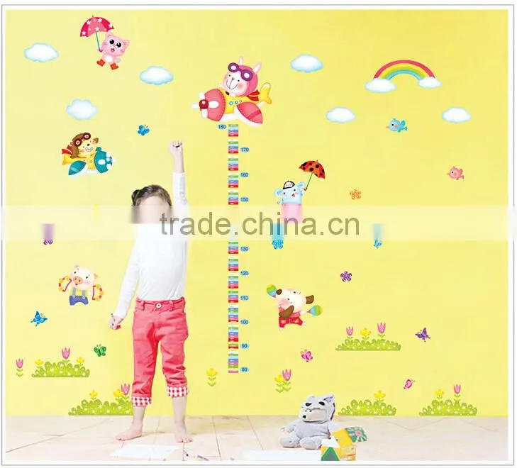 removable Children height measurement wall stickers