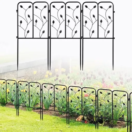 small wrought iron garden fence (4)