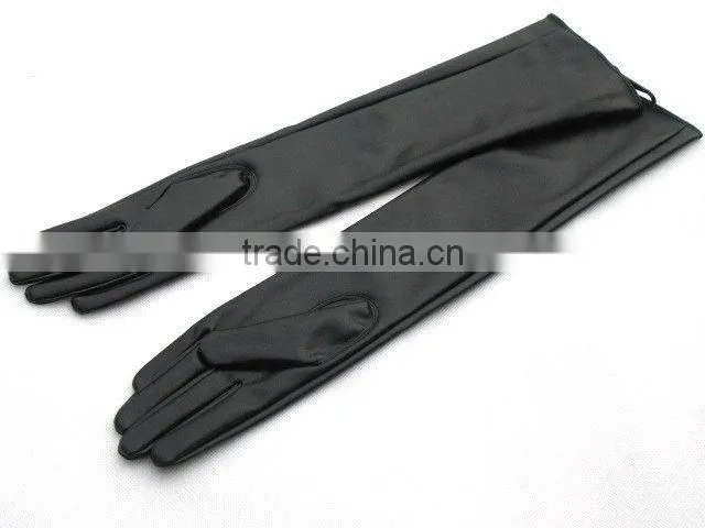 leather long gloves for women Lambskin and cashmere Lined
