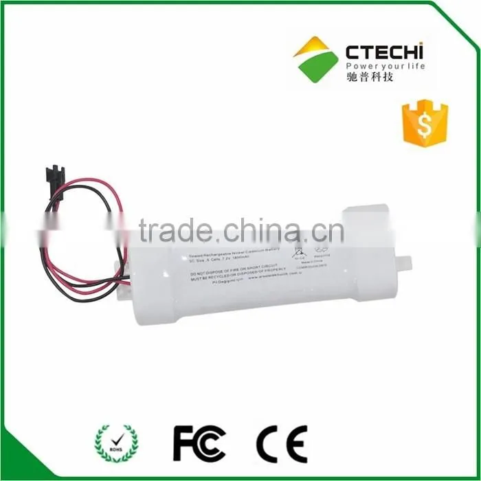 6V rechargeable nicd battery SC 1800mah prismatic battery pack