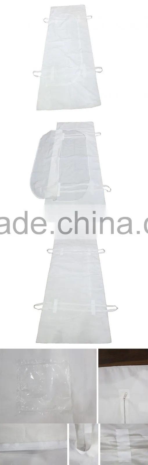 Medical biodegradable mortuary hot water body bag