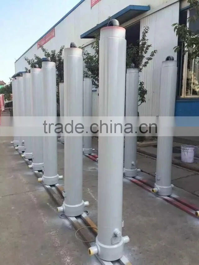 Hyva type long stroke 6TG-E105-1000 telescopic hydraulic cylinder for dump truck