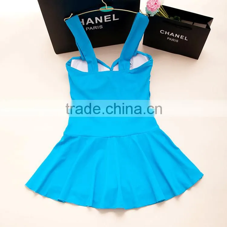 2016 high quality lady swimsuit dress nylon with lycra swimming suit
