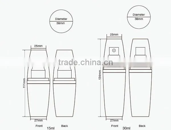 Cosmetic acrylic luxury 15ml 30ml 50ml 100ml lotion bottle