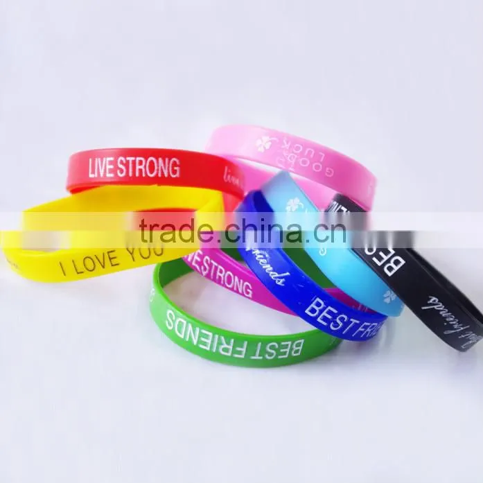 12 years manufacturer Costomize silicone wristband bracelet jewelry/ charm bracelet