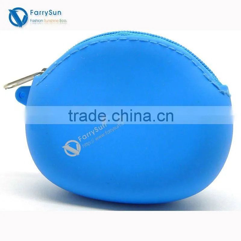 Fancy girls silicone mini bag with zipper&kiss lock