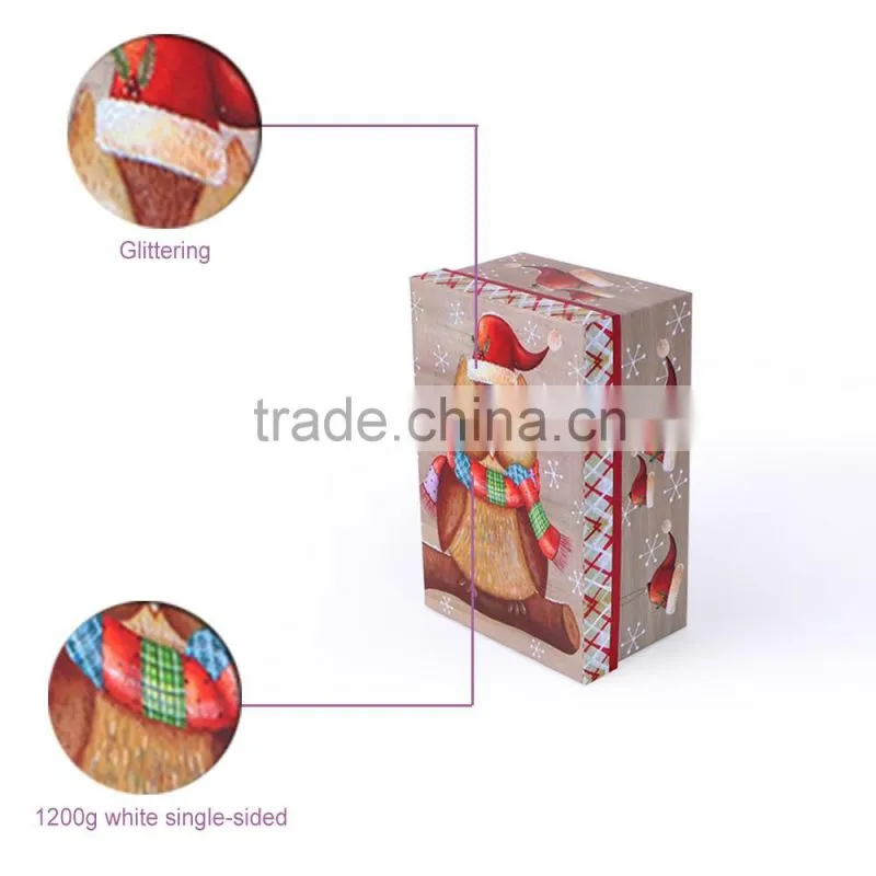 Decorative christmas box,top grade christmas cardboard storage box