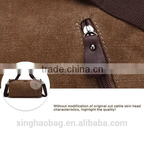 China cheap waterproof canvas duffle bag luggage wholesale leather bag