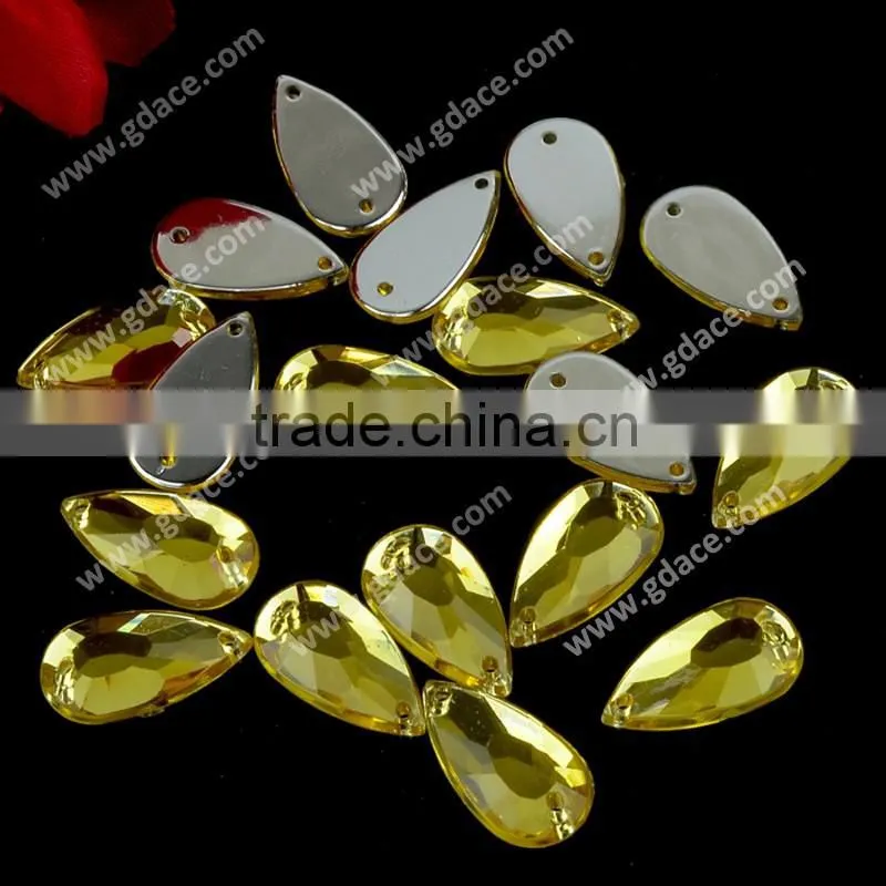 wholesale drop Sew-on Stone, Sew on Acrylic Rhinestone, Flat back acrylic rhinestone for wedding dress DIY crafts