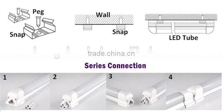 1200mm 18w smd2835 integrated led tube light t5