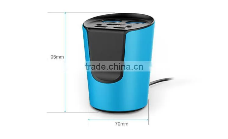 PowerUP Universal USB Car Charger and DC Splitter Adapter With Dual USB Rapid Charging Ports