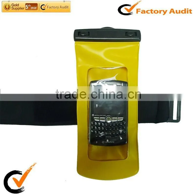 Sealock yellow waterproof phone case with armband
