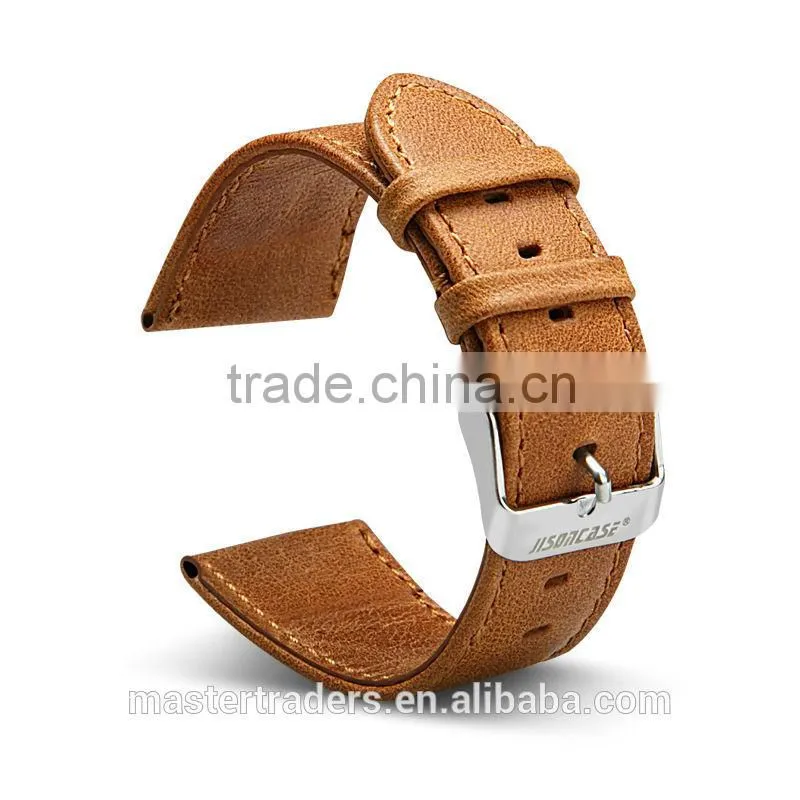 Original JISONCASE Retro Series Genuine Leather Watch Band Wrist Strap For 42MM Apple Watch MT-3528