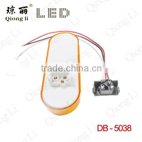 12 volt 6inch PC lens stop turn signal oval led safety lights for trucks trailer